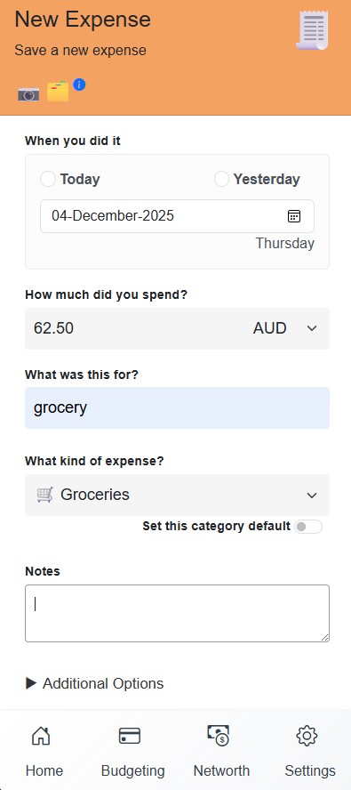 AI-powered expense capture in Zupitr