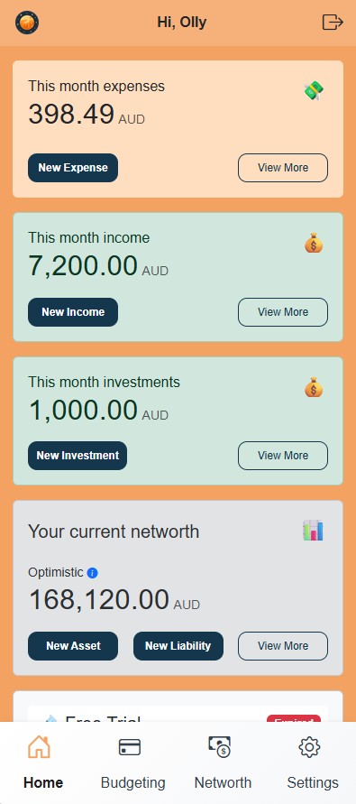 Zupitr financial wellness dashboard